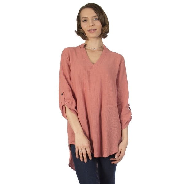 gauze tops plus size