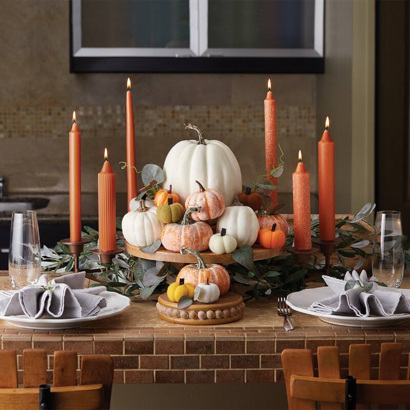 Root Candles 7919 Unscented Smooth Hand-Dipped 9-Inch Taper Candle, 12-Count, Rust - 9"H x .88" x .88"