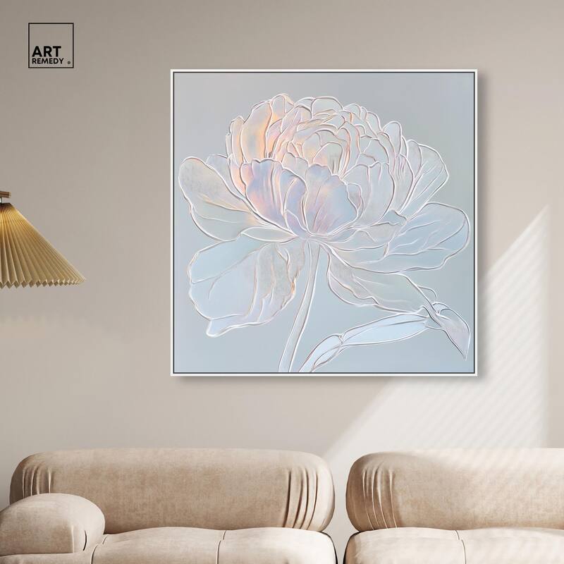 Embossed Flower II Canvas by Art Remedy