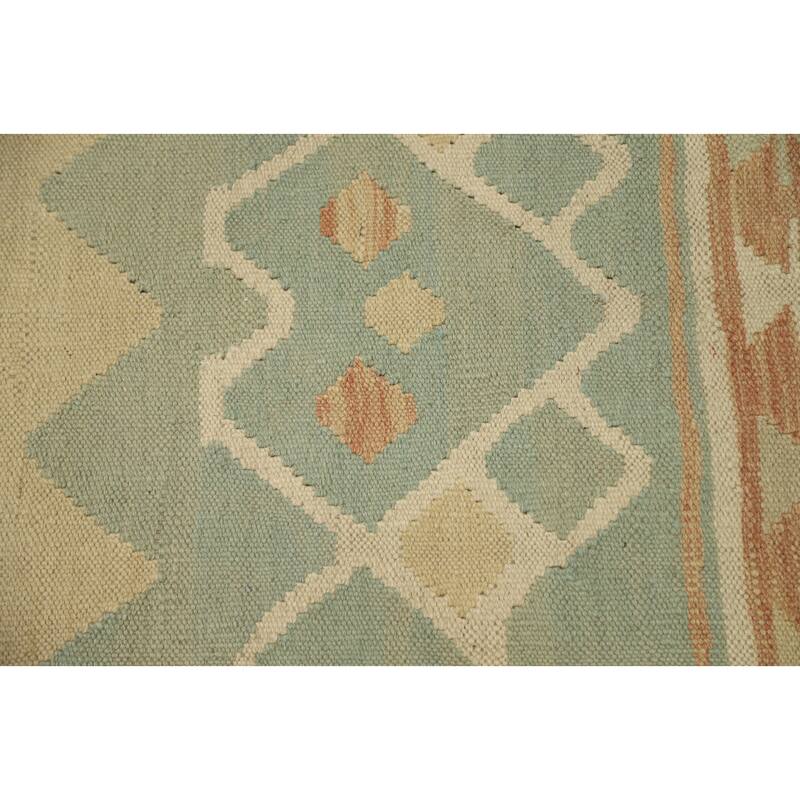 Hand Woven Oriental 100% Wool Carpet Southwestern Tribal Multi-Colored Kilim Area Rug - 4' 11'' X 3' 3''