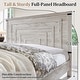 preview thumbnail 51 of 53, Farmhouse Wood Bed Frame with 54" Tall Headboard, 2 Large Drawers
