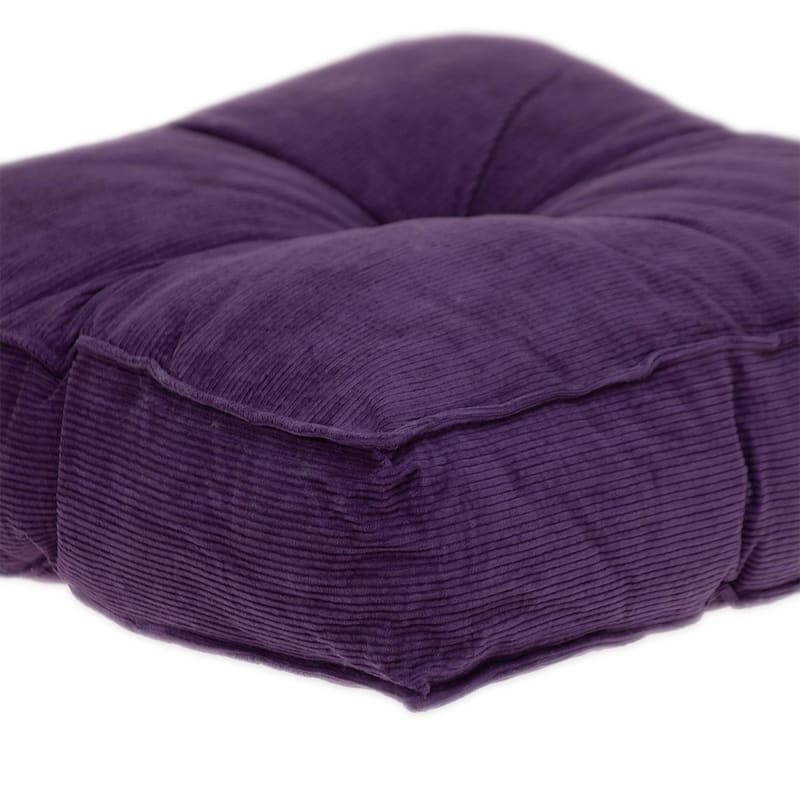 Corduroy Styled Burnt Orange Tufted Floor Pillow