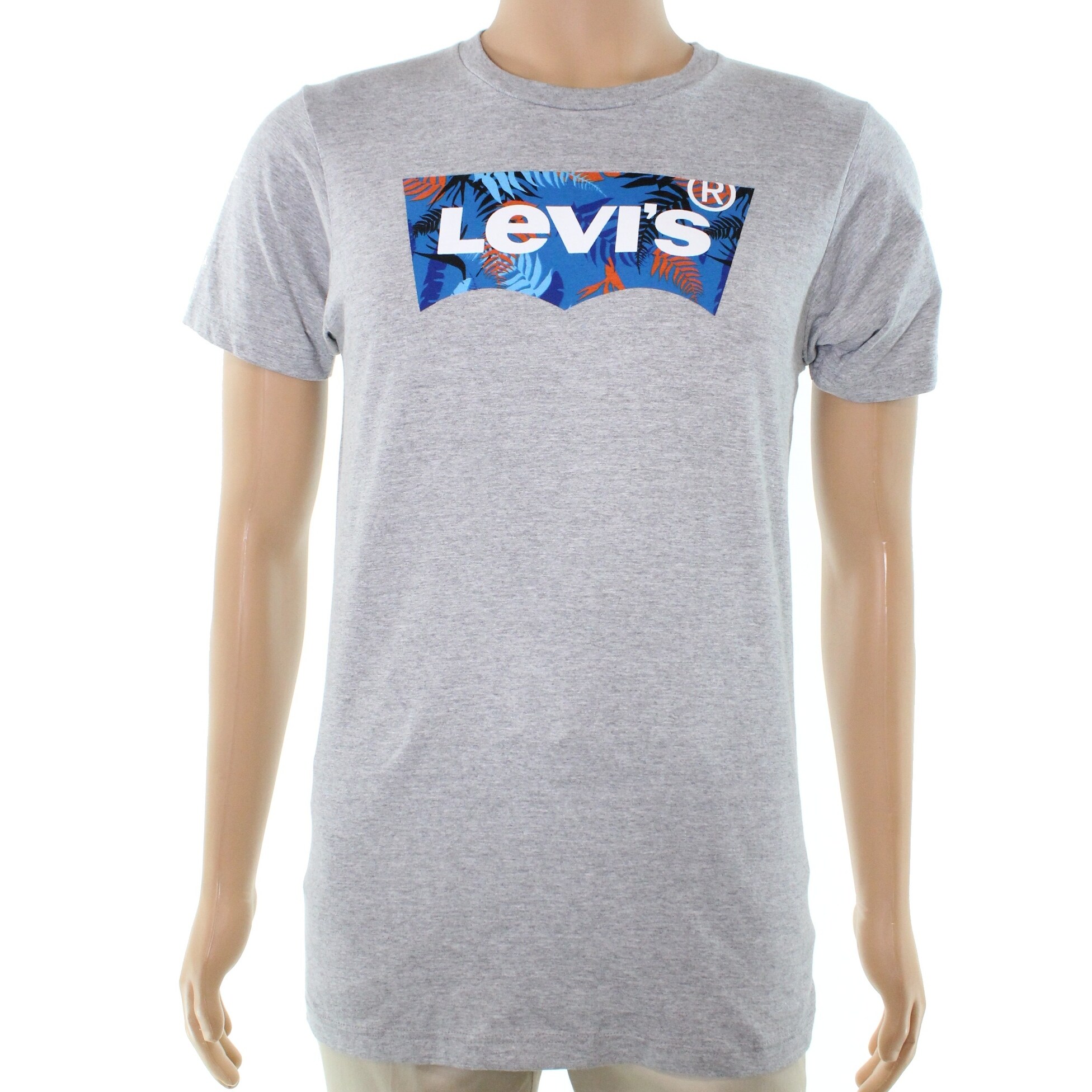 Shop Levi S New Gray Heather Mens Size Small S Crewneck Logo Tee T Shirt Overstock 18604107