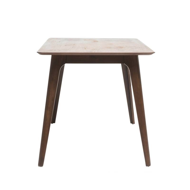 Mid-Century Modern Dining Table-Solid Rubberwood Legs & Faux Wood Top,47.2"W - Easy Assembly