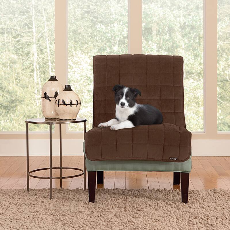 SureFit Deluxe Pet Armless Chair Furniture Cover