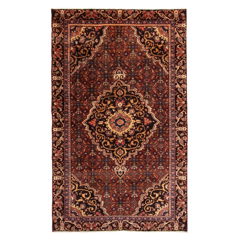 ECARPETGALLERY Hand-knotted Anatolian Vintage Dark Red Wool Rug - 4'0 x 6'7