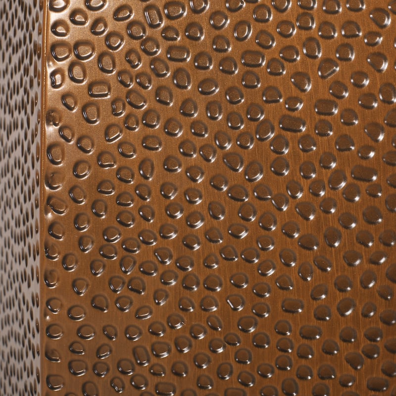 Roomfitters Modern Hammered Iron Side Table, Metal End Table for Living Room, Decorative Accent Pedestal