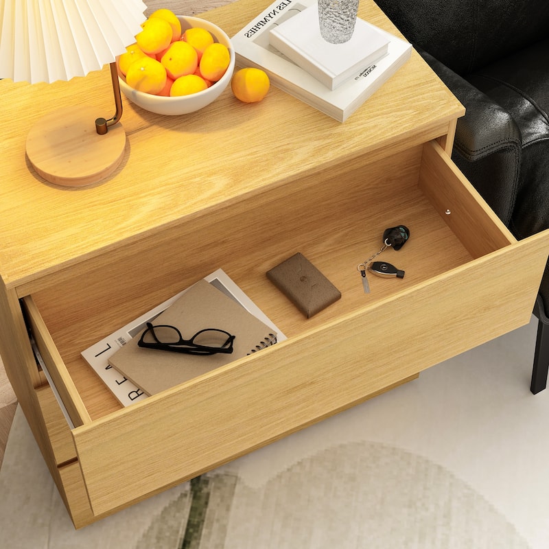 3 Drawer 32.3"H x 30.3" W Nightstand Chest Cabinet Dresser Bedroom Storage