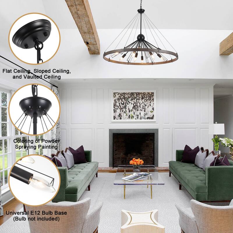 9-Light Candlestick Sputnik Foyer Chandelier Lighting Modern Linear Chandelier for Dining Room Kitchen Island
