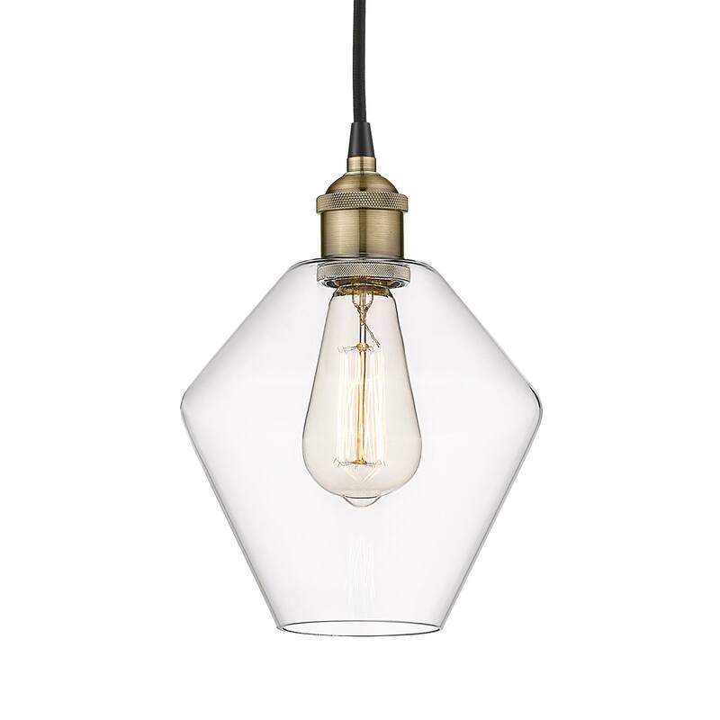 Innovations Lighting 616-1P-11-8 Cindyrella Pendant Cindyrella 8" Wide - Black Antique Brass / Clear