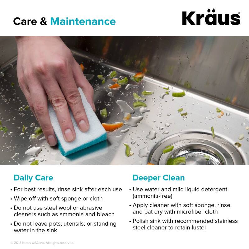 KRAUS Standart PRO Undermount Single Bowl Stainless Steel Kitchen Sink