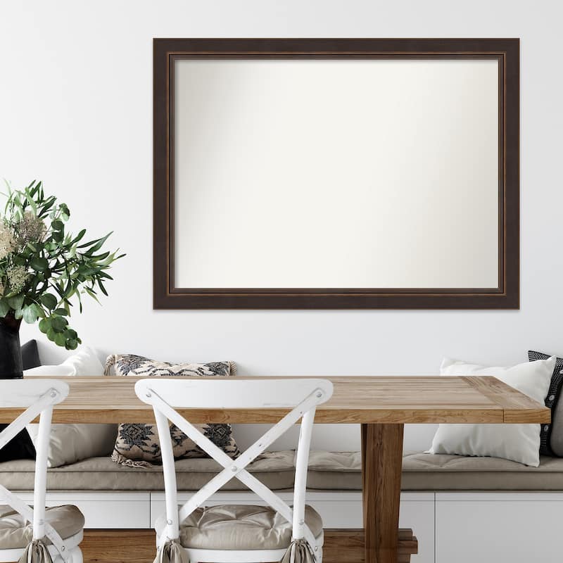 Non-Beveled Wood Wall Mirror - Lara Bronze Frame - Lara Bronze