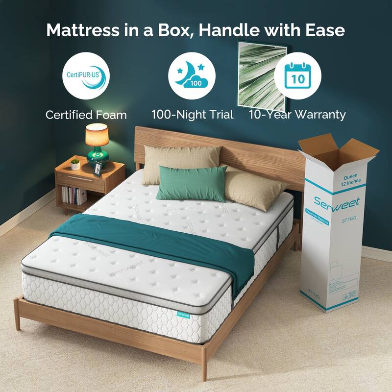 Full Mattress,10 Inches Thickness Mattress ,Hybrid Mattreess ,Mattress Shipped in a Box