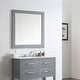 preview thumbnail 4 of 4, Florence 36 Inch Rectangular Bathroom/Vanity Framed Wall Mirror In Grey - 36 inches