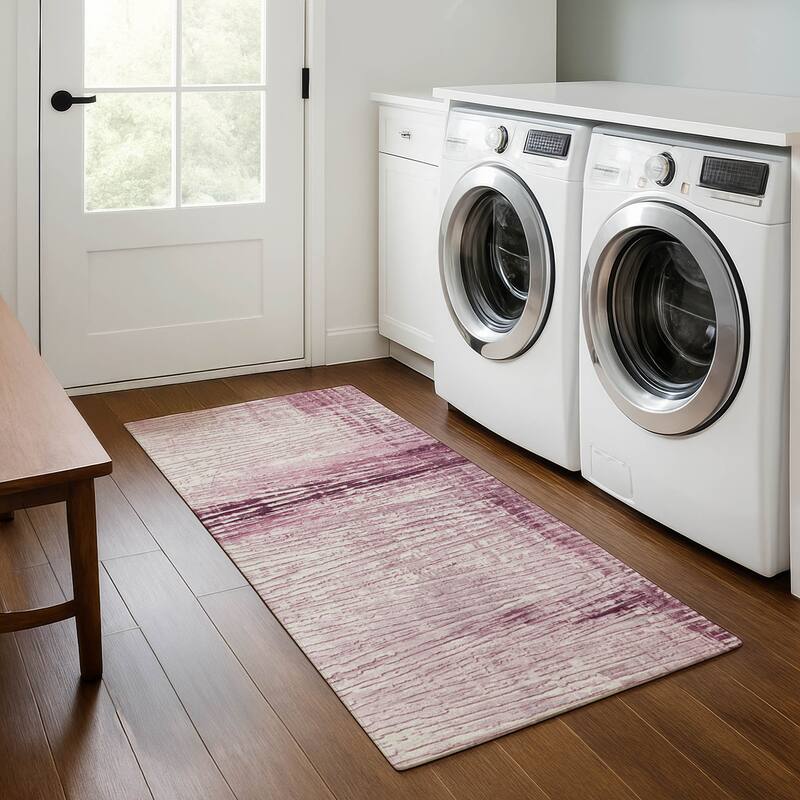 Premium Washable Super Soft Modern Ombre Mayfield Rug - Blush - 2'3" x 7'6"