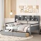 preview thumbnail 1 of 73, Roomfitters Full/Twin Size Daybed, Wood Slat Support, with Bedside Shelf and Two Drawers Grey - Full