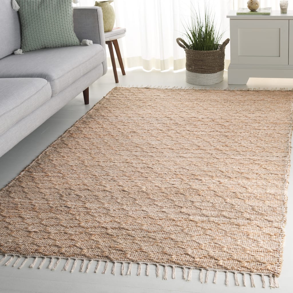 SAFAVIEH Handmade Cape Cod Zorina Coastal Jute Tassel Rug