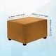 preview thumbnail 45 of 55, Stretch Foot Stool Cover Rectangular Square Foot Stool Slipcover Camel - 19.69"-29.92"