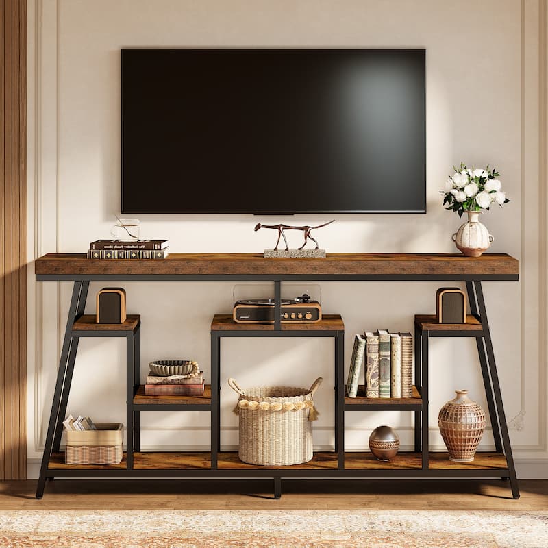 TV Stand for Televisions up to 80 Inches with Storage Shelves