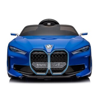 BMW I4 12V Electric Ride-On Car for Kids, Bluetooth, MP3, Remote Control, and Rear Suspension