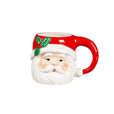 Ceramic Cup, 20 OZ, Shaped Mr. Santa