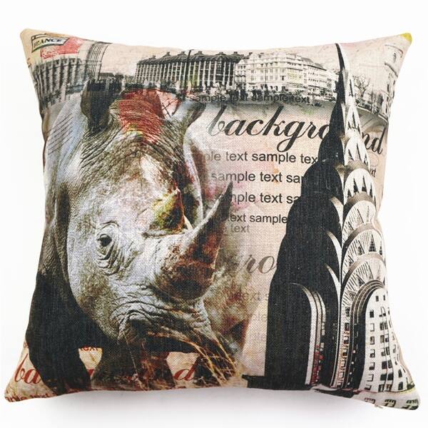 Shop Chezmax Buildings Printing Cushion Covers Throw Pillow Covers