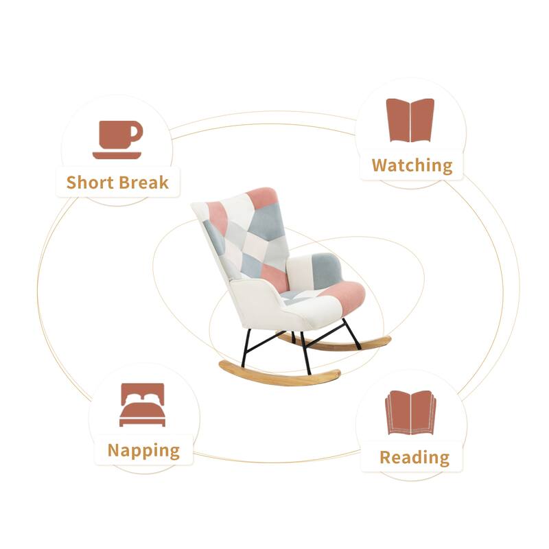 Comfortable Rocking Chair with Ottoman, Ideal for Relaxing in Style and Comfort