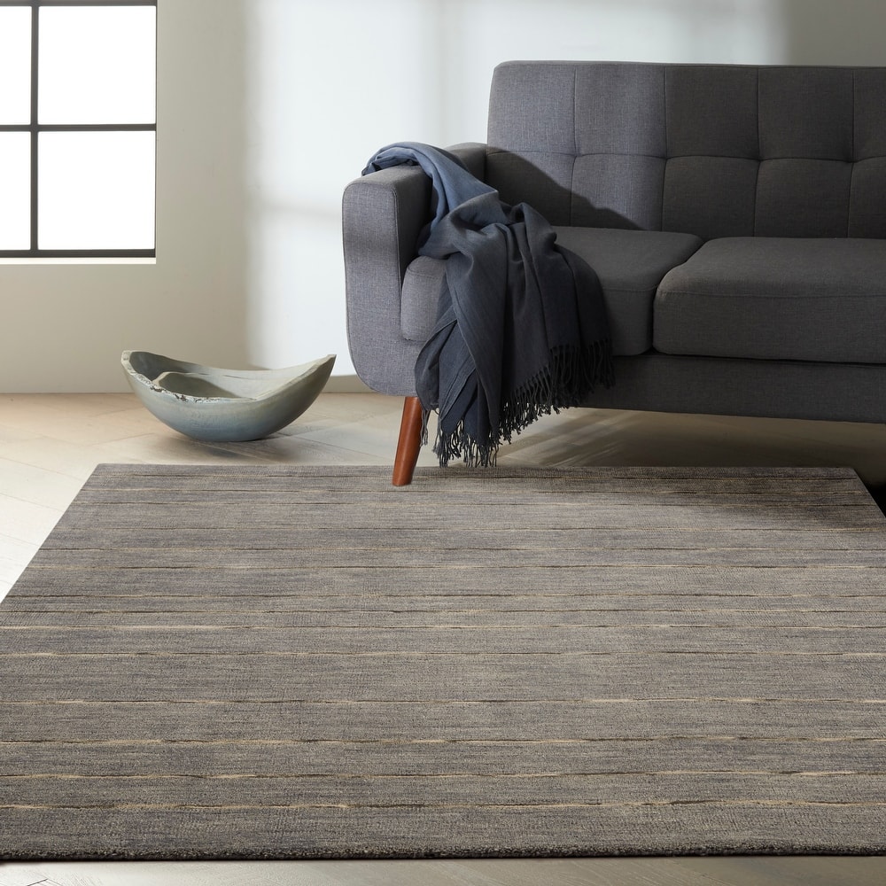 Calvin Klein Halo Contemporary Stripe Area Rug