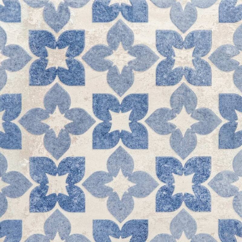The Tile Life Phlox 8x8 Blue Porcelain Floor & Wall Tile