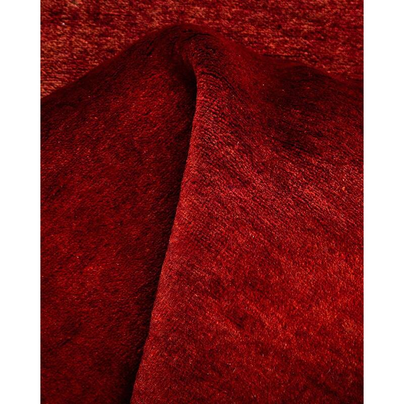 Overton Hand Knotted Wool Vintage Inspired Modern Contemporary Overdyed Orange Runner Rug - 2' 9" x 23' 10"