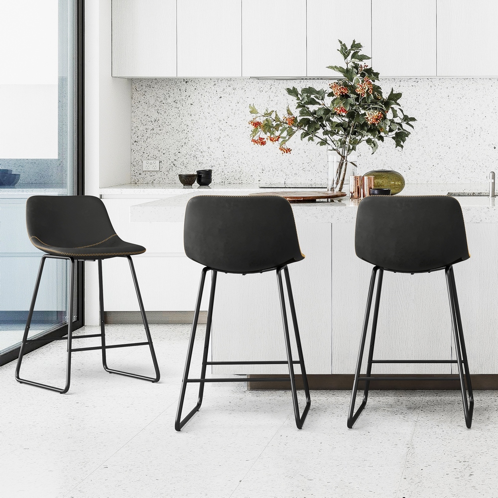 Black modern stools deals