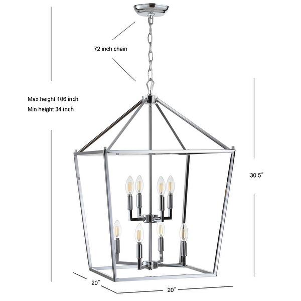 dimension image slide 9 of 17, Marion Lantern Metal LED Pendant, by JONATHAN Y