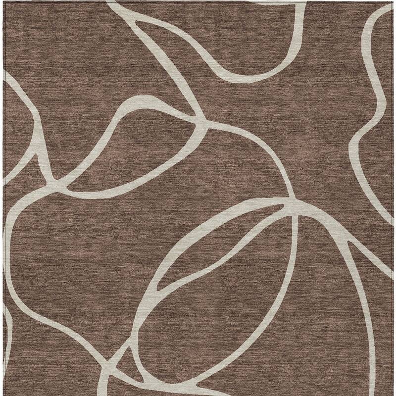 HomeRoots Abstract Transitional Rectangle Outdoor Rug