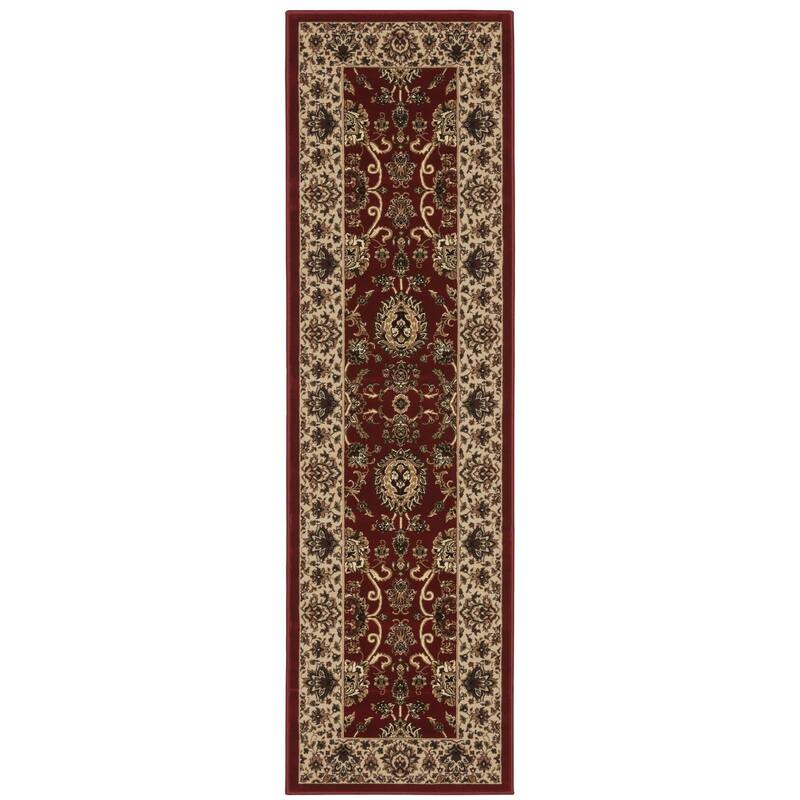 HomeRoots Oriental Traditional Runner Area Rug - 92.52 in. x 26.77 in. x 0.43 in.