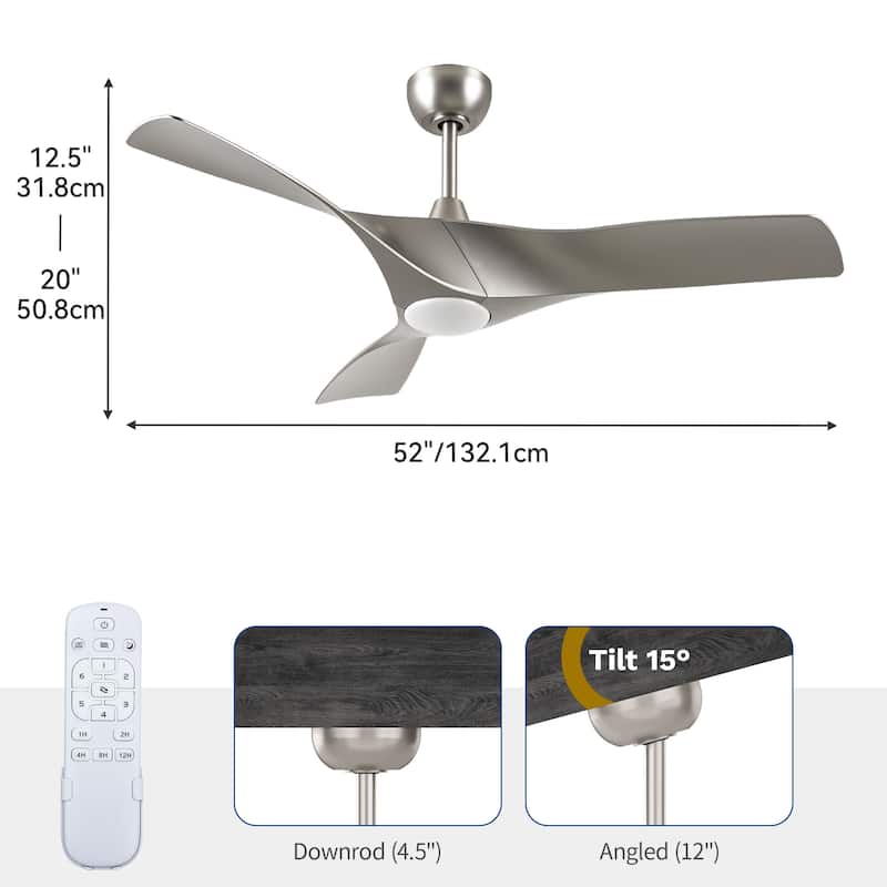 Moasis 3 Fan Blades 52" Ceiling Fan