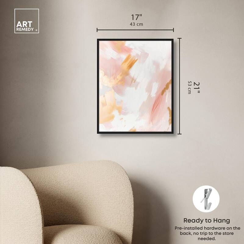 Rose Gold Veil III Canvas by Art Remedy