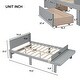 preview thumbnail 27 of 26, Stylish Twin/ Full Size Platform Bed Frame with Footboard Bench and 2 Storage Drawers, Pine Wood Platform Bed Frame for Bedroom