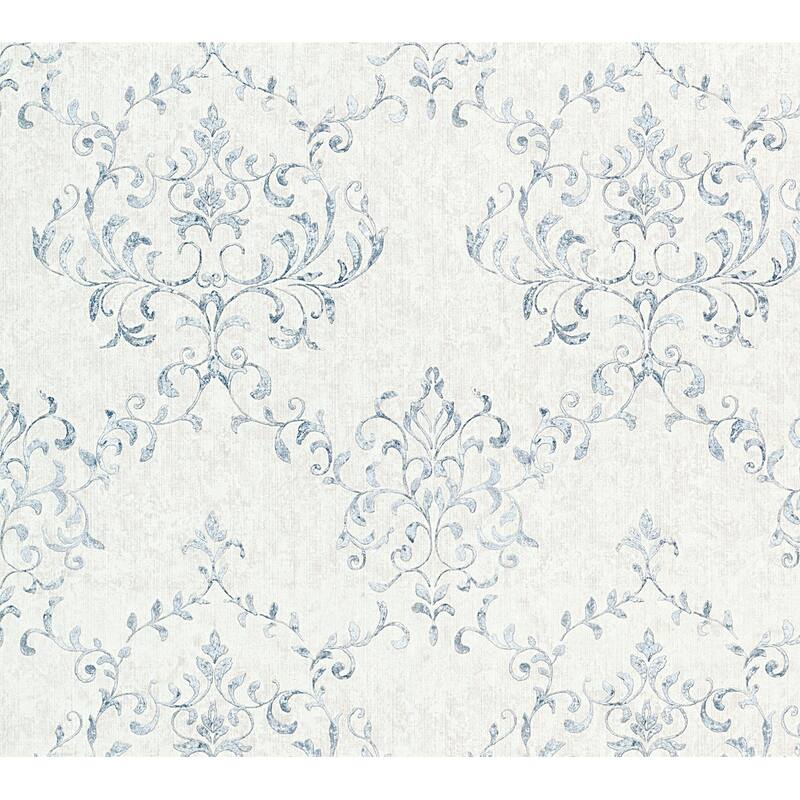 Galerie Wallcoverings Neapolis 3 Floral Lattice Damask Design Vinyl on Paper Embossed Wallpaper Roll