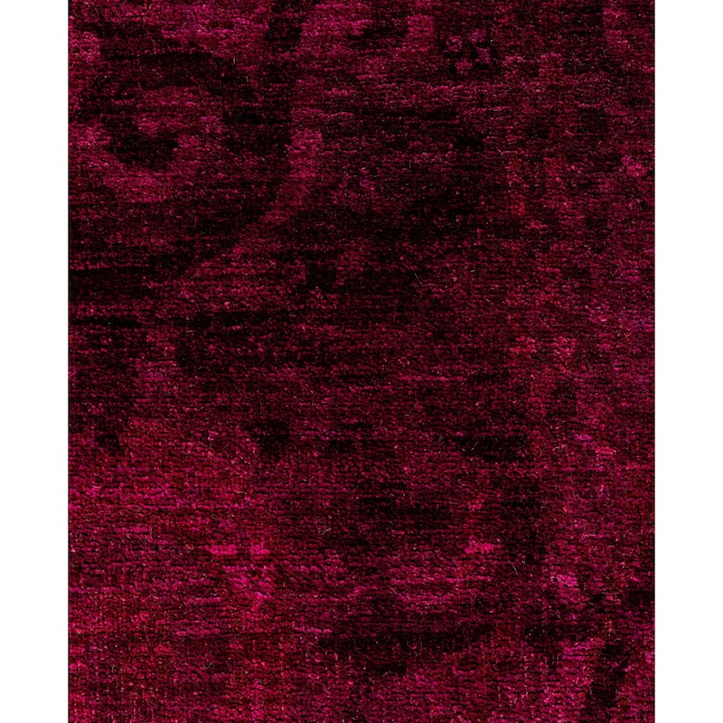 Overdyed One-of-a-Kind Hand-Knotted Area Rug - Pink - 6' 0" x 6' 6"