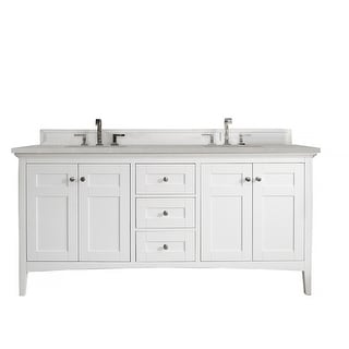 James Martin Vanities Palisades 72" Double Vanity, Bright White