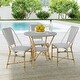 preview thumbnail 22 of 24, Tobias Outdoor Rattan and Metal Round Bistro Table