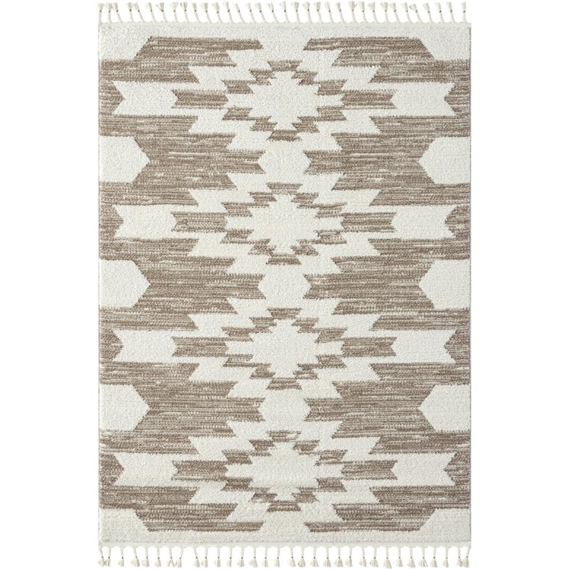 Luxe Weavers Geometric South Western Area Rug, Carpet with Fringe