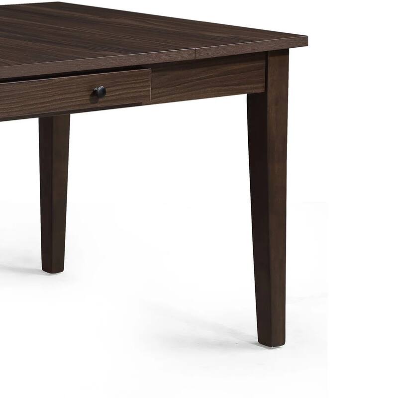 Wogy Dining Table, 66 Inch Brown Wood Top, Lift Top Storage, 2 Drawers - Walnut Brown