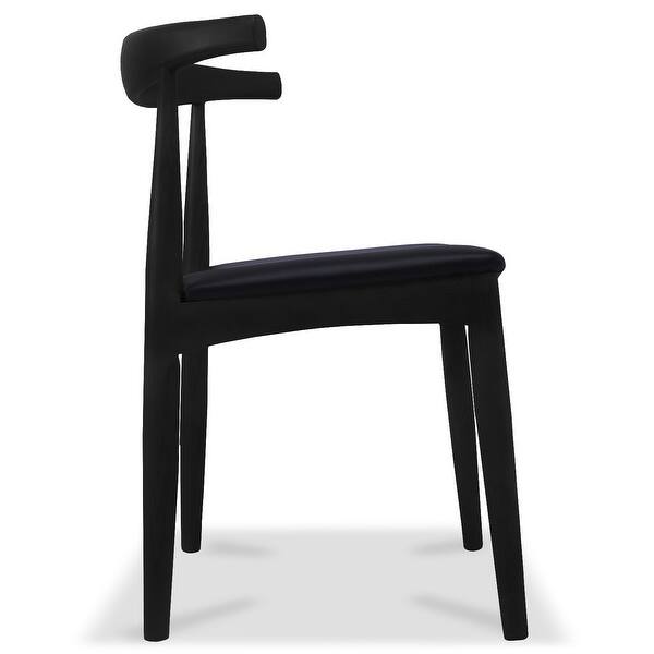 Shop 2xhome Solid Real Wood Dark Seat Pu Leather Cushion Elbow