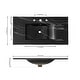 preview thumbnail 121 of 120, JONATHAN Y Aubert 3-Hole Rectangular Ceramic Single Sink Basin Vanity Top