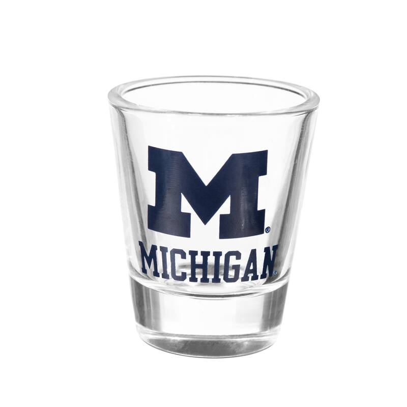 4-Piece Ceramic and Glass 2 oz. Shot Glass Set, University Of Michigan