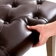 preview thumbnail 11 of 57, Button-Tufted Bench for End of Bed, Entryway Bench Beige/ Black/ Brown Solid Wood, Leather, Fabric 44-inch