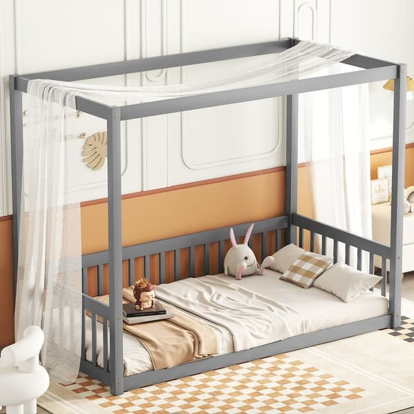 slide 2 of 95, Canopy frame floor bed