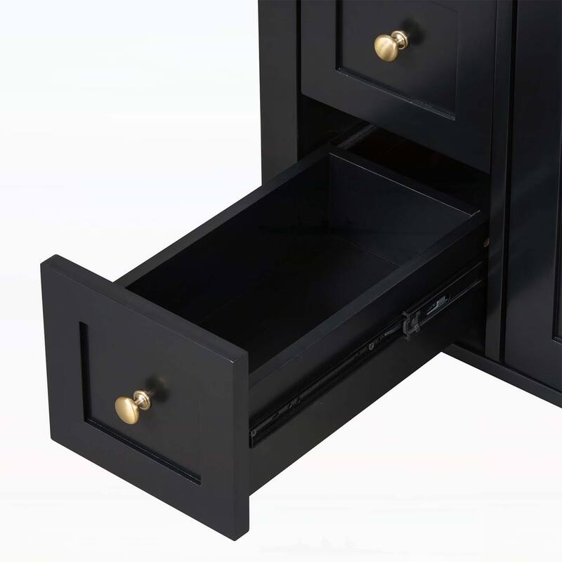 Freestanding Vanity Set with 3 Drawers,Adjustable Shelf