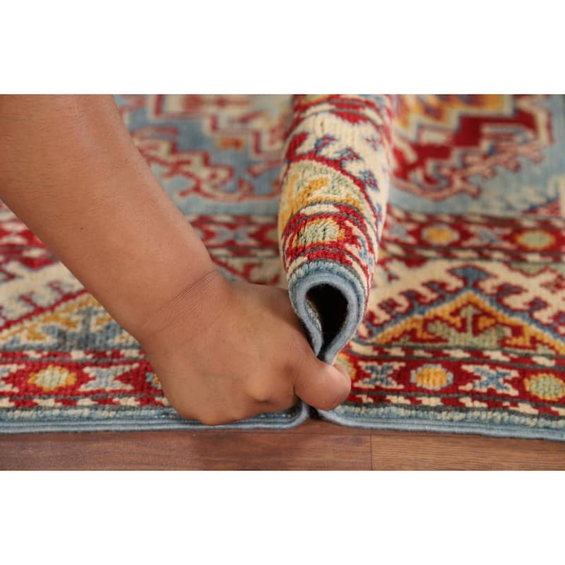 Kazak Foyer Rug Wool Hand-Knotted Wool Carpet - 2'10" x 4'3"